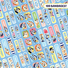 CARE BAND Bluey Bandages on skin show soft, flexible fit for comfortable wear