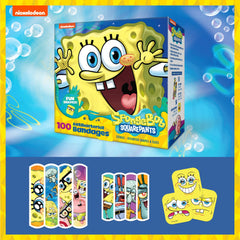 Care Band curitas-spongebob-ninos-100ct adhesivo suave para raspaduras