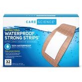 Care Science curitas impermeables extra grandes, adhesión duradera para piel sensible.