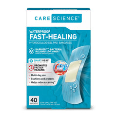 Care Science Smart Heal waterproof bandage close-up showing strong seal protecting skin