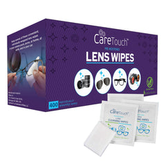 Care Touch lens wipes for eyeglasses, 400-count, convenient on-the-go cleaning