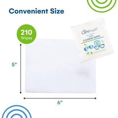 Care Touch pre-moistened wipes for glasses provide quick, streak-free lens cleaning
