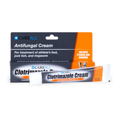 CareAll clotrimazole 1% cream tube ready for at-home antifungal treatment