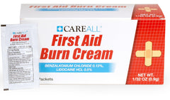 CareAll crema para quemaduras en envase individual para alivio rápido