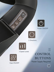 Built-in heat soothes tension during a calming massage session