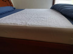 Careboree saddle-fit underpad with 21-inch wings secures under mattress.
