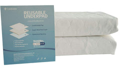 Careboree two-pack underpads in use provides reliable bed protection.