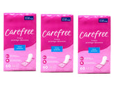 Carefree Acti-Fresh Body Shape pantiliner with soft-thin feel for daily comfort.