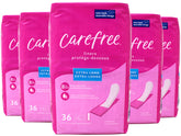 Carefree Acti-Fresh extra-long panty liner unscented box for all-day protection