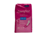 Carefree Body Shape Extra Long Unscented packshot showing slim, soft liners for daily wear