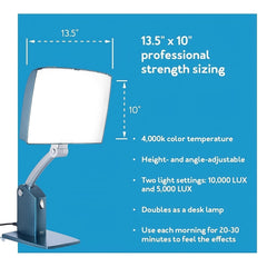 Carex Day-Light Sky glare-free lens close-up emphasizes flicker-free performance for steady light.