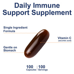 Carlson C-Gels label front displays potency and quality for vitamin C.