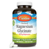 Carlson Chelated Magnesium 200mg tablet front view for daily energy support