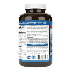 Pouring Carlson cod liver oil gems capsules for easy daily use