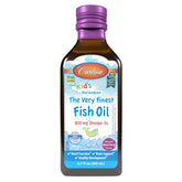 Carlson Kids The Very Finest Fish Oil bottle displaying omega-3 content for daily intake