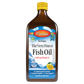 Carlson lemon fish oil bottle ready to boost daily omega-3 intake.
