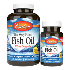 Carlson lemon soft gels in bottle offering convenient daily wellness support