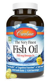 Carlson lemon softgel bottle for easy daily omega-3 intake
