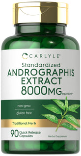 Carlyle Andrographis bottle and pills for daily wellness routine.
