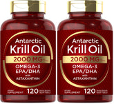 Carlyle Antarctic Krill Oil 2000 mg bottle front view highlights daily strength