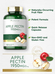 Carlyle Apple Pectin Capsules closeup highlighting capsule texture and fiber