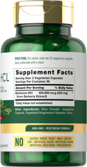 Carlyle Berberine HCL capsules close-up highlighting vegetarian formula and trusted ingredients.