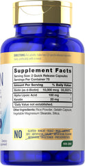 Carlyle Biotin 10000mcg capsules close-up highlighting practical daily use.