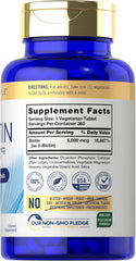Carlyle Biotin 5000mcg tablet close-up highlighting high-strength formula