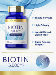 Carlyle Biotin gluten-free label shown on packaging