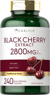 Carlyle Black Cherry Extract bottle with label for daily use.