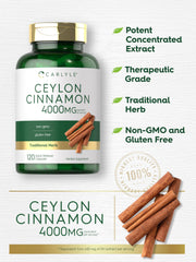 Carlyle Ceylon Cinnamon packaging box showcasing ingredient integrity and gluten-free promise.