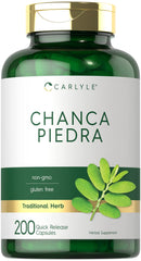 Carlyle Chanca Piedra bottle shows traditional herbal formula for daily support.