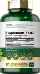 Carlyle Chanca Piedra capsules close-up highlighting 500 mg serving.