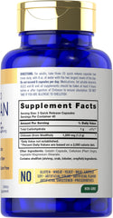 Carlyle Chitosan 1200 mg, frasco de 120 cápsulas de liberación rápida.