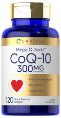 Carlyle CoQ10 300mg bottle front view for daily wellness
