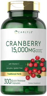 Carlyle Cranberry Pills bottle with 300 capsules for daily wellness