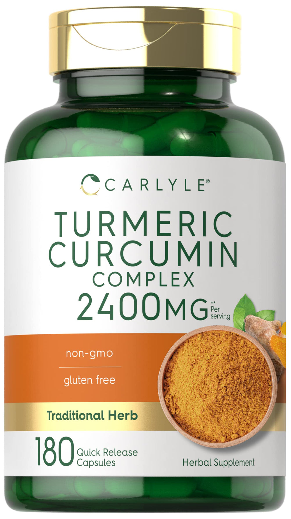 Carlyle curcumina 2400mg, cápsulas en polvo para uso diario.