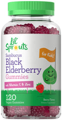 Carlyle Elderberry Gummies for Kids bottle front showing family-friendly packaging and berry flavor