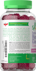 Carlyle Elderberry Gummies for Kids label close-up showing vegan and gluten-free claims