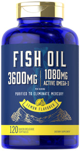 Carlyle Fish Oil 3600mg bottle front for daily omega-3 support.