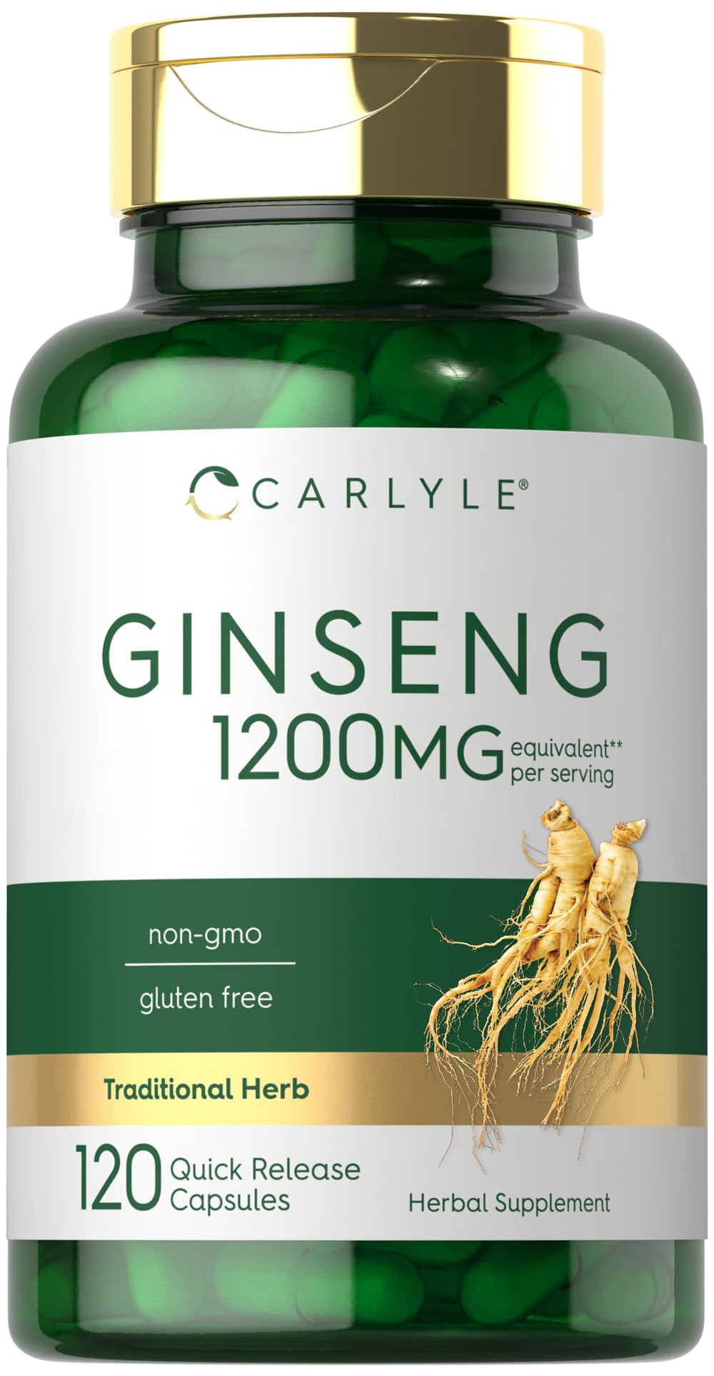 Carlyle extracto de ginseng: cápsulas 1200 mg para uso diario