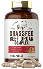 Carlyle Grass Fed Beef Organ Complex bottle view for daily support.