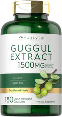 Carlyle Guggul extract bottle front shows premium supplement for daily wellness