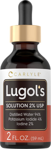Carlyle Lugols Iodine 2% bottle ready for precise dosing