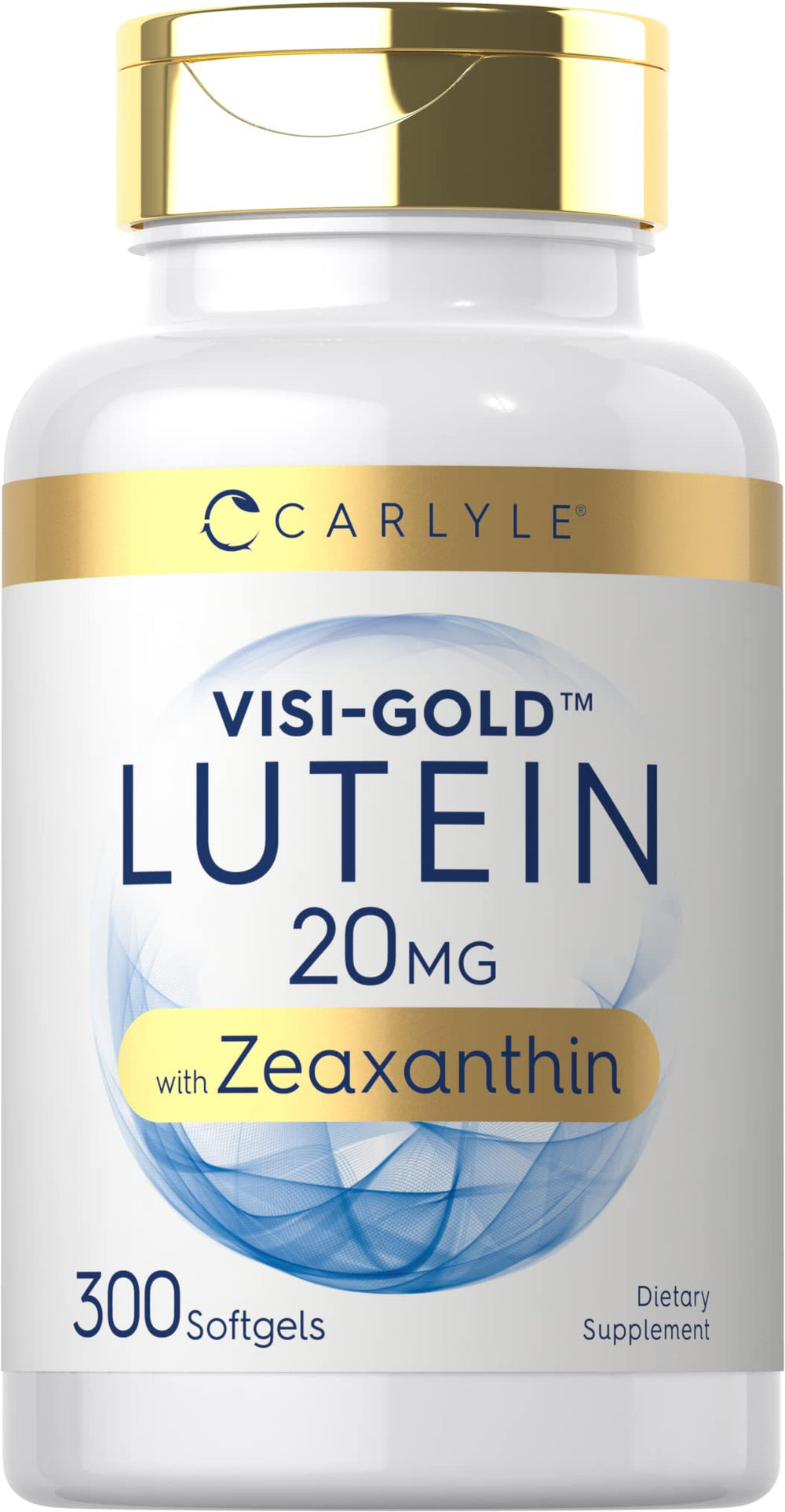 Carlyle Lutein & Zeaxanthin 20mg bottle front supports daily eye health goals.