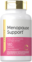 Carlyle Menopause Supplement bottle showing balanced herbal formula for comfort.