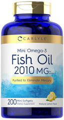 Carlyle Mini Omega-3 bottle and pills for easy daily intake.