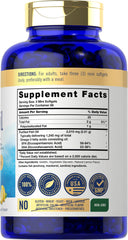 Carlyle Mini-Omega-3 lemon-flavored softgels for a pleasant swallow.