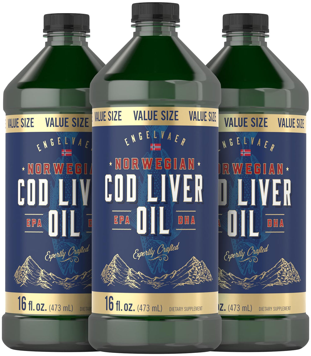 Carlyle Norwegian Cod Liver Oil bottles pack ready for daily omega support.