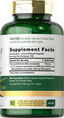 Close-up of Carlyle Olive Leaf Extract capsules highlighting high potency formula